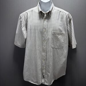 Ruff Hewn Men’s Short Sleeve Plaid Button Down Shirt Size Large Outdoors Casual